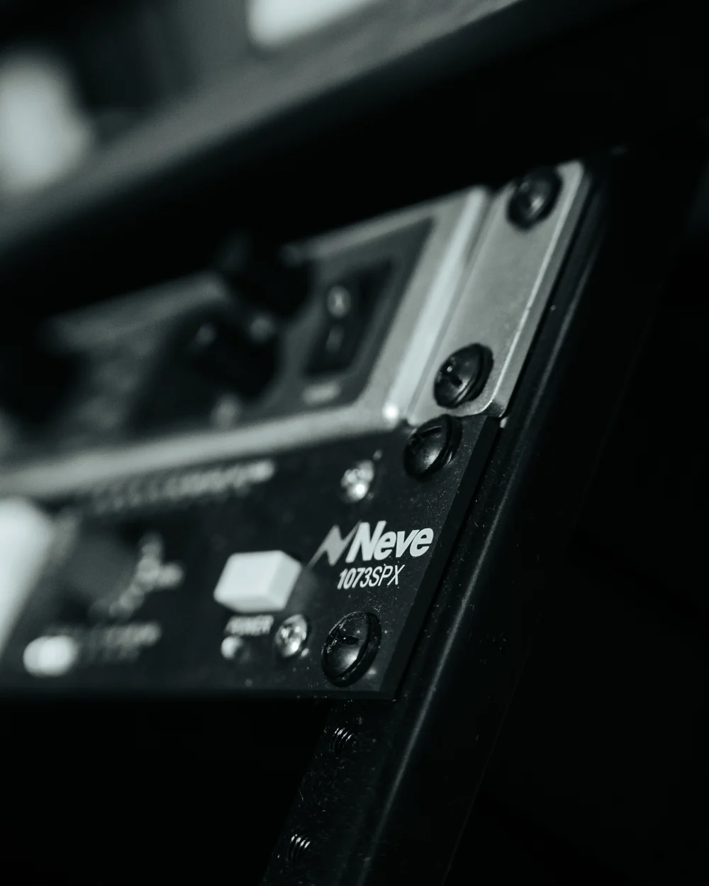 The Neve 1073SPX front panel, close.